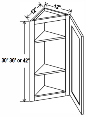 Angle Wall Cabinet - Aspen Charcoal