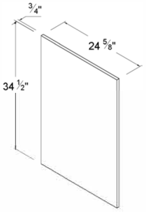 Base Decorative End Panel - High Gloss Gray