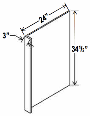 Dishwasher Return Panel - Aspen Charcoal
