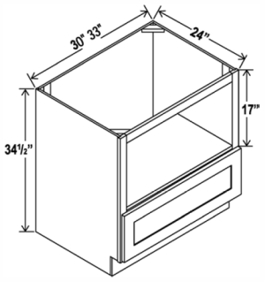 Microwave Base Cabinet - Aspen Charcoal