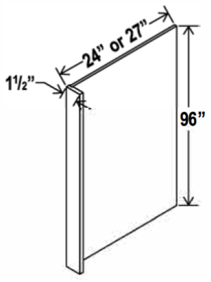 Refrigerator End Panel - Aspen Charcoal