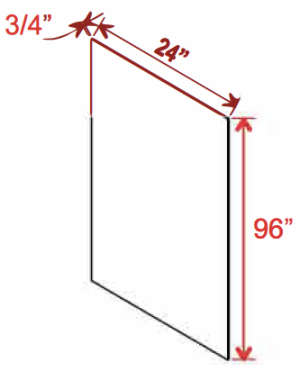 Shelf Board - Slim Dove White