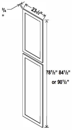 Tall Decorative Door Panel - Aspen Charcoal