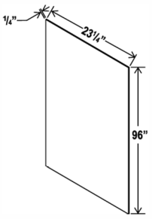 Tall Skin Veneer Panel - Aspen Charcoal