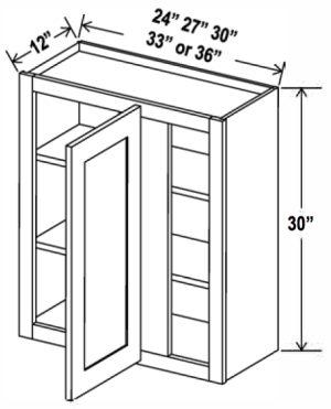 Wall Blind Corner Cabinet - Aspen Charcoal