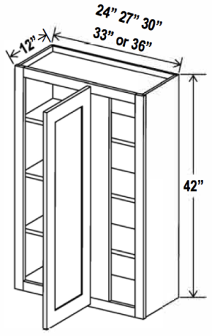 Wall Blind Corner Cabinet - Aspen Charcoal