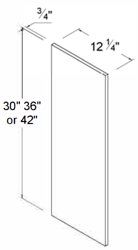 Wall Decorative End Panel - High Gloss Gray